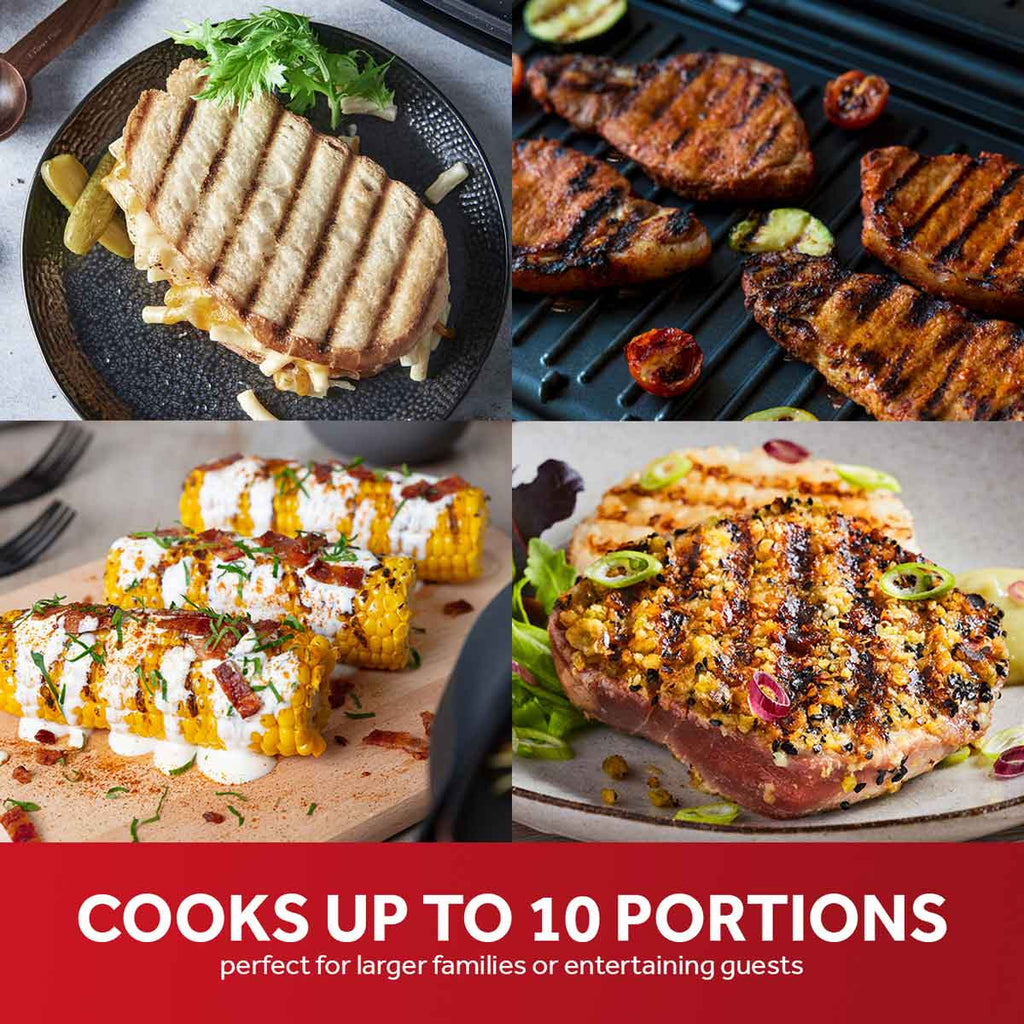 George Foreman 23440 2400W 10-Portion Entertaining Health Grill - Black