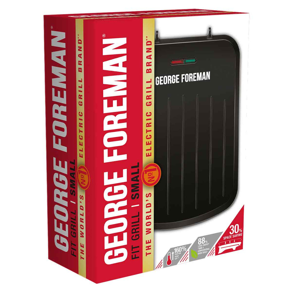 George Foreman 25800 Small Fit 760W Grill - Black